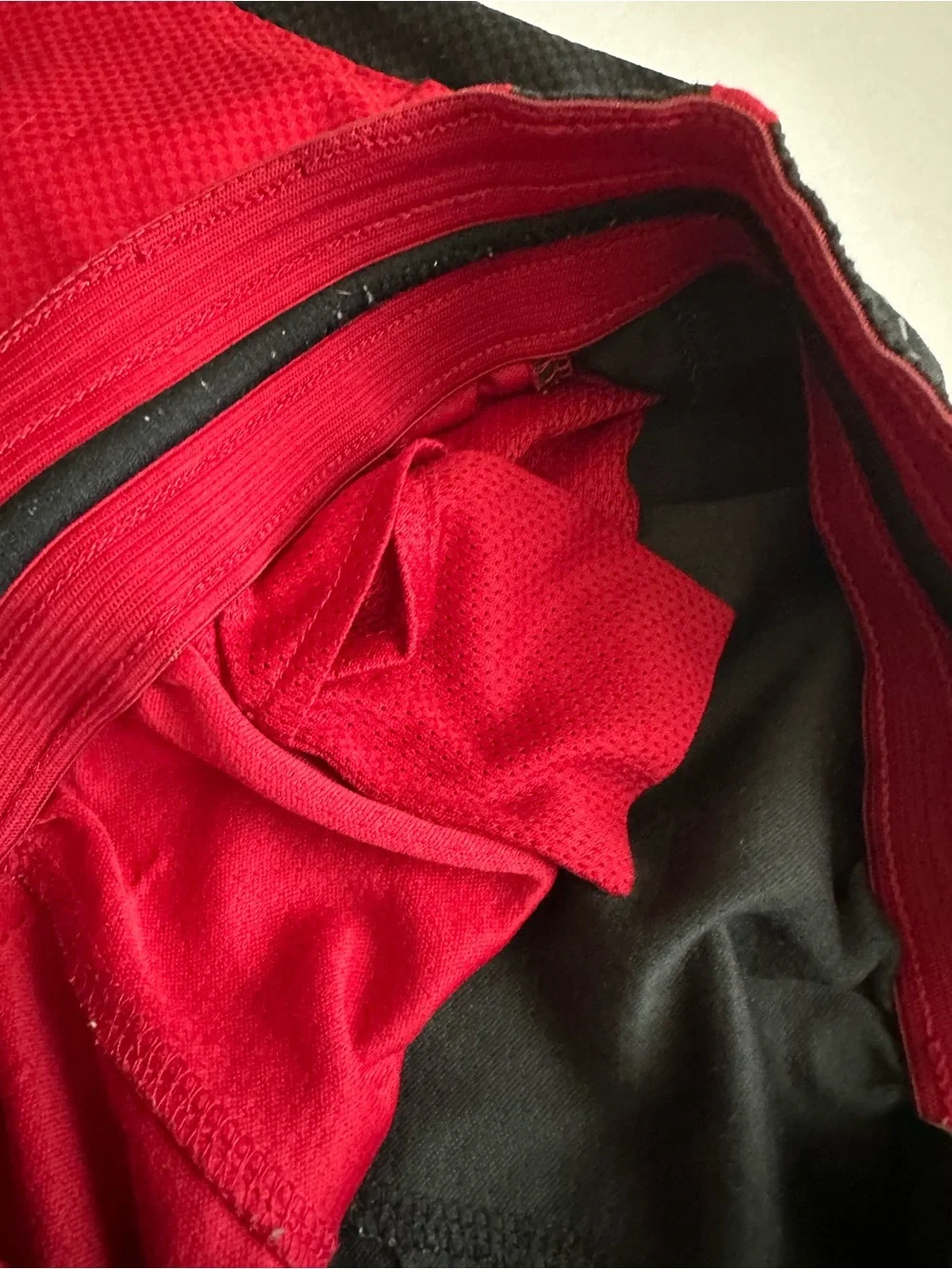 Jordan Red and Black Mesh Basketball Shorts with Jumpman